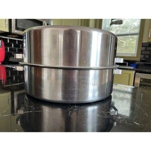 Vintage Vollrath Stainless Steel 2 Nesting Pots 12”x4” Each - Versatile And Rare